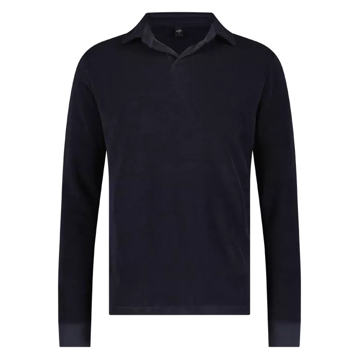 A trip in a bag heren polo terry badstof navy