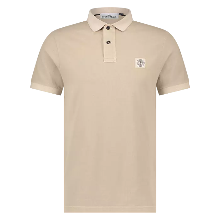 Stone Island heren polo corta slimfit beige