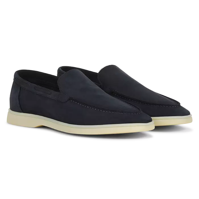 Aurelien heren Yacht loafers navy nubuck