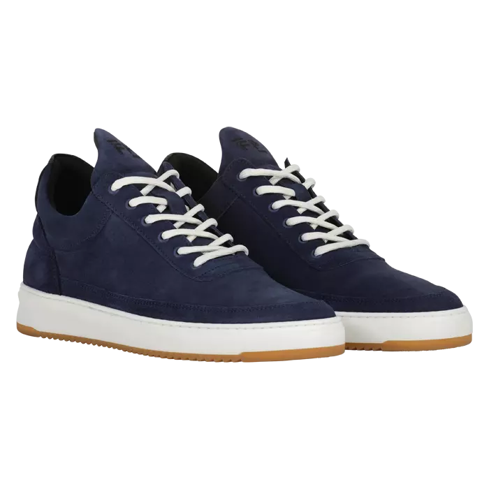 Filling Pieces low top ripple dark suede dbleu