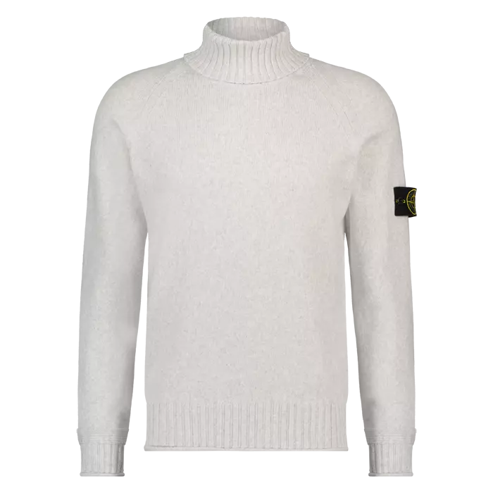 Stone Island heren turtle neck knit pearl grey