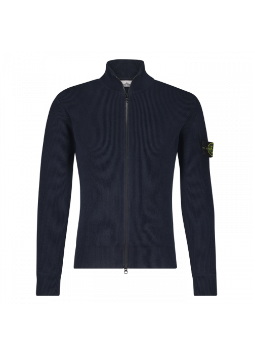 Stone Island crew neck zip navy blue