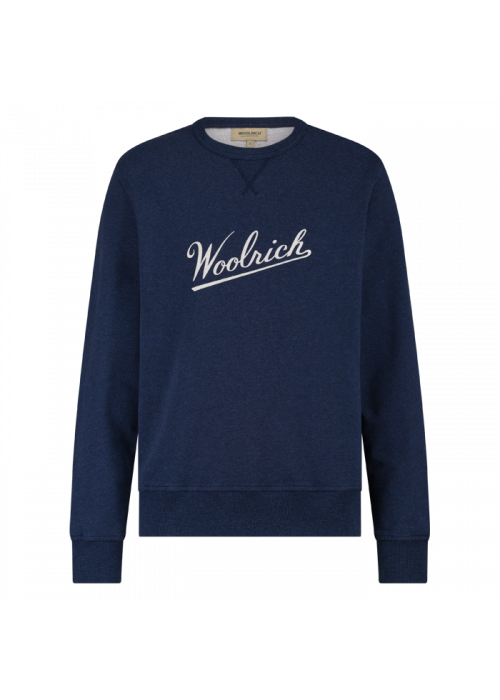 Woolrich sweat crewneck blue mel 