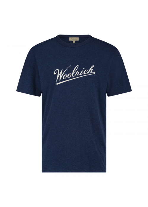 Woolrich logo T-shirt logo navy
