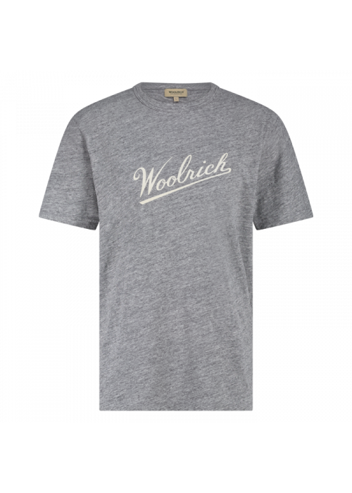 Woolrich logo T-shirt mel grey