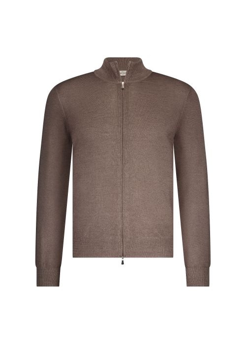 Gran Sasso full zip cardigan bruin mele