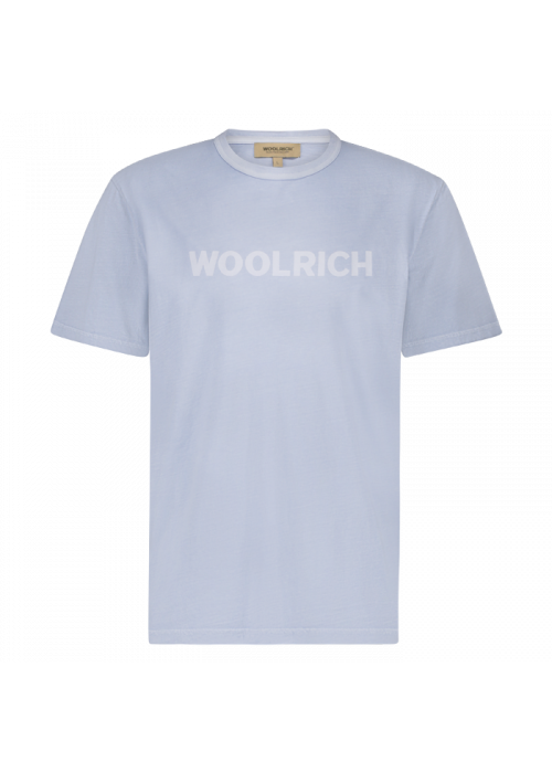 Woolrich light garment dyed tshirt light bleu