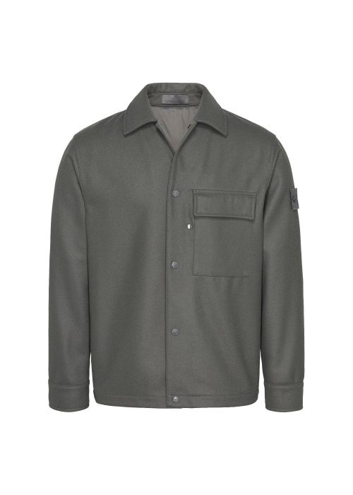 Stone Island Ghost overshirt wol anthra 