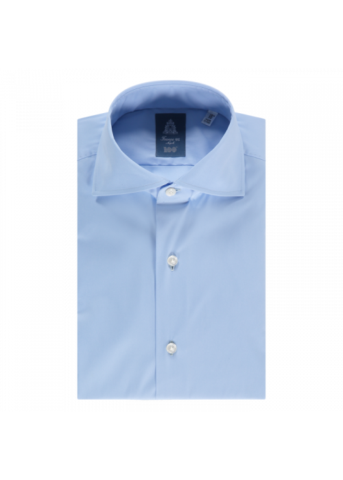 Finamore camicia classica licht-blauw