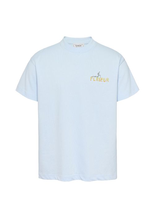 Flaneur passage of time t-shirt light bleu