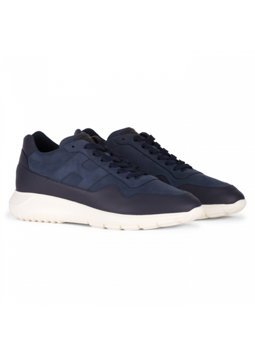 Hogan interactive allac leather navy blue