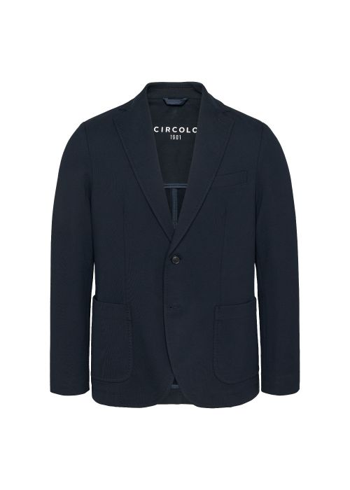 Circolo heren fleece colbert navy blue