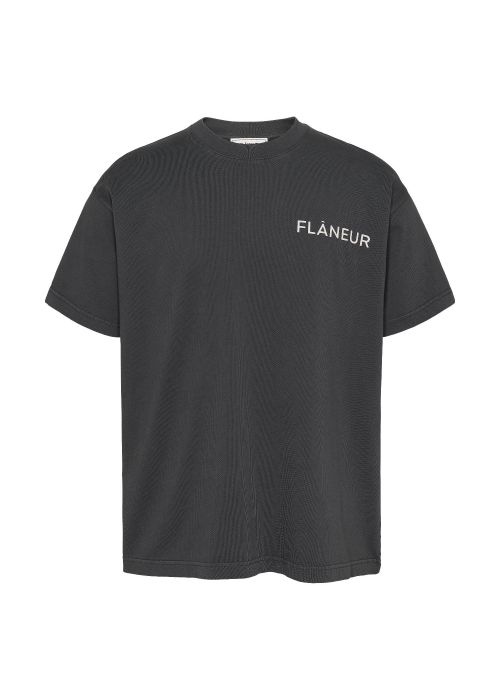 Flaneur Double logo T-shirt washed black