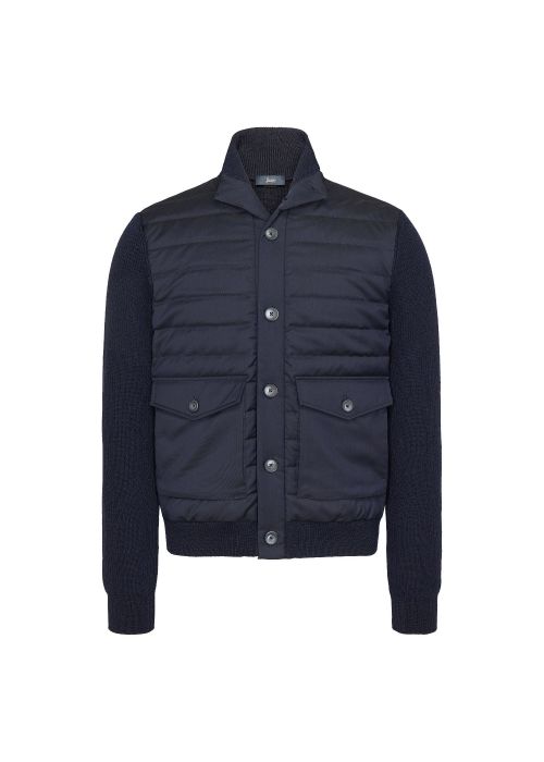 Herno Men's knitted jacket navy blue