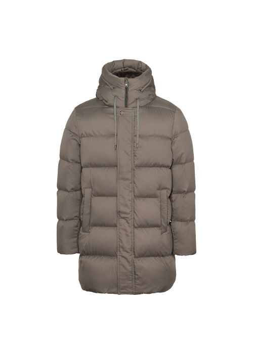 Herno down coat long coffee brown