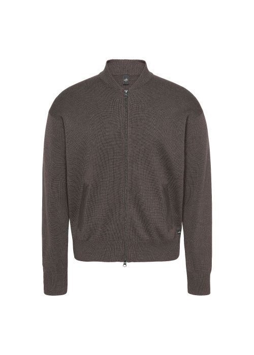 Wahts knitted bomber dark brown