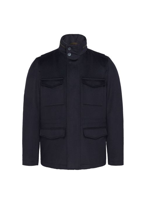 Herno woven jacket wool/Cahmere navy