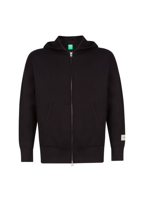 Flaneur Atelier knit zip-up black