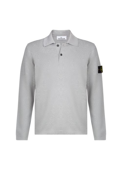 Stone Island LS Polo melange grey