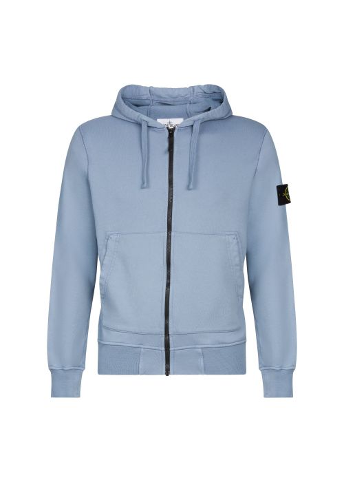 Stone Island Hoodie zip steel blue