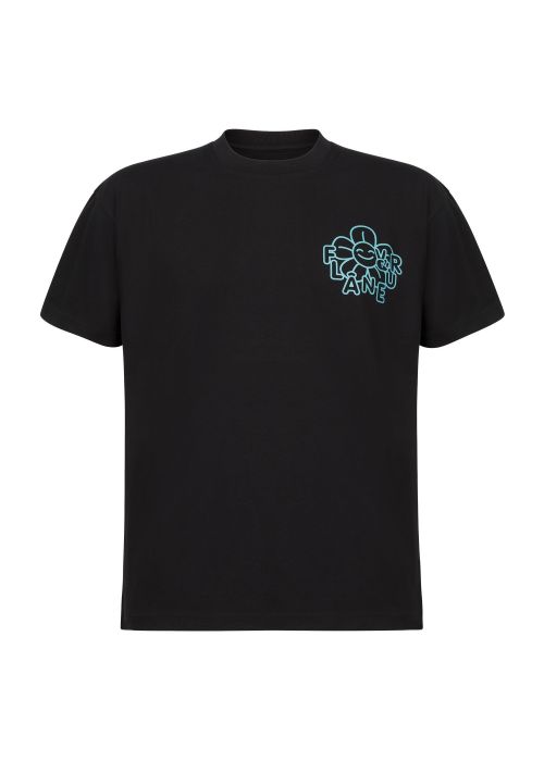 Flaneur Happy Flower T-shirt black