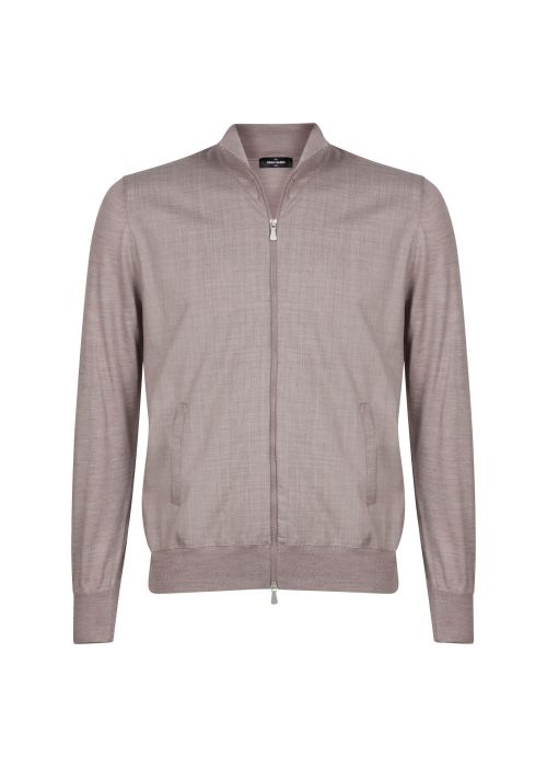 Gran Sasso knitted hybrid jacket taupe