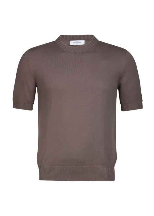 Gran Sasso knitted T-shirt brown