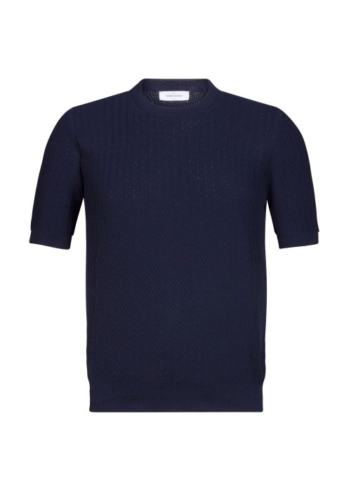 Gran Sasso knitted T-shirt navy blue