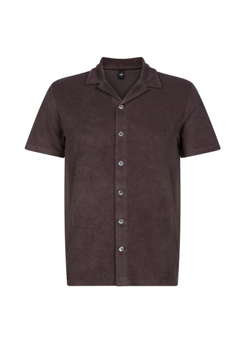 Wahts Ryans toweling shortsleeve shirt dark brown