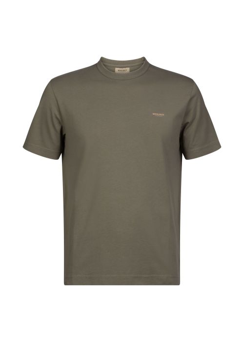 Woolrich cotton logo T-shirt smokey olive