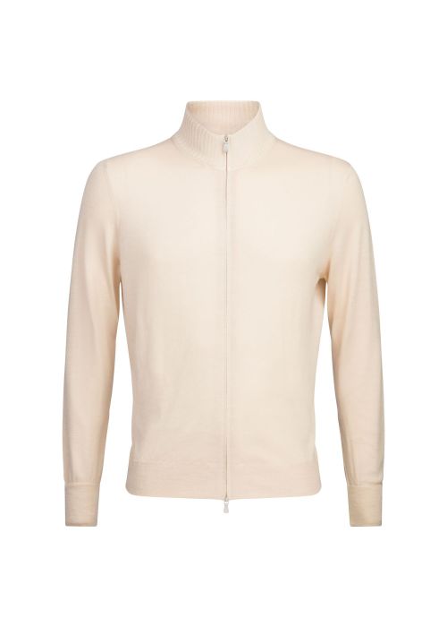 Gran Sasso merino full zip beige