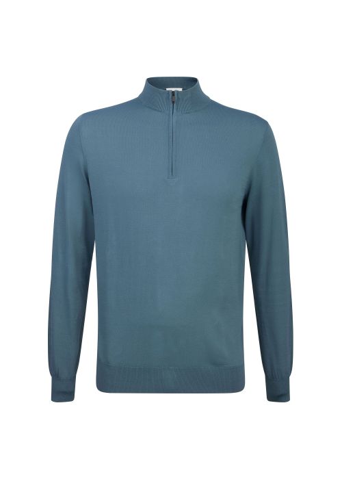 Atelier Del Sud half zip royal blue super fine