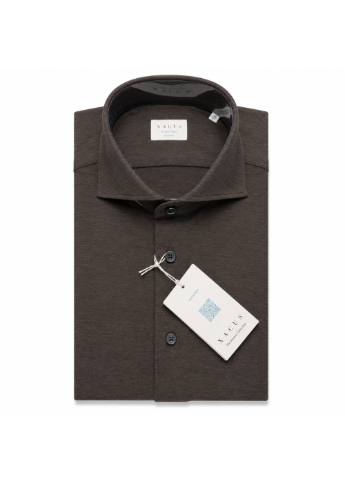 Xacus Active shirt melange dark brown