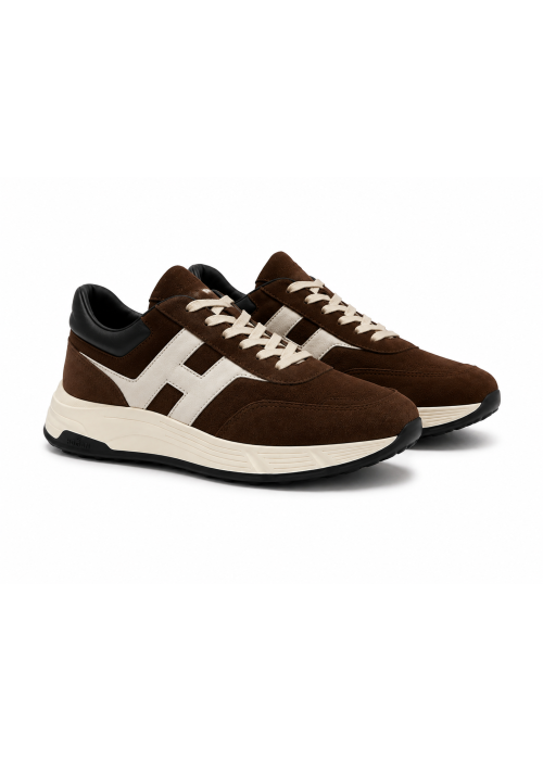 Hogan hyperlight suede brown, white H