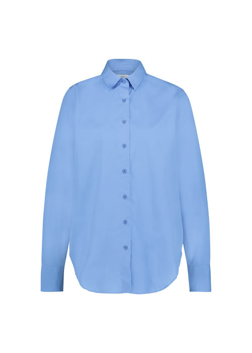 Closed blouse back split  konings blauw