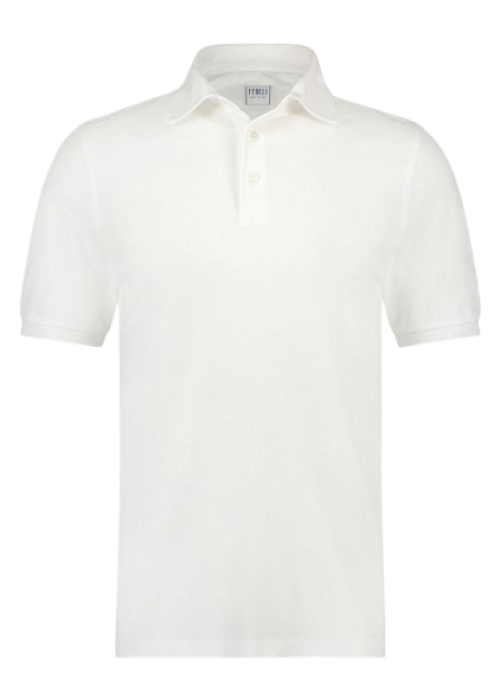 Fedeli polo jersey, korte mouw blanc