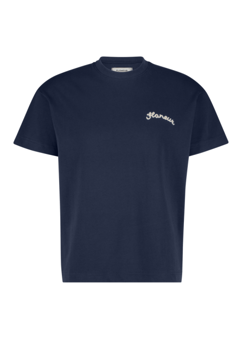 Flaneur Signature T-shirt navy blue