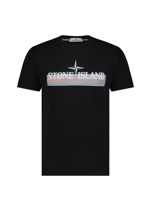 Stone Island t-shirt korte m zwart print