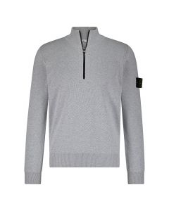 Stone Island LS polo melange pearl grey