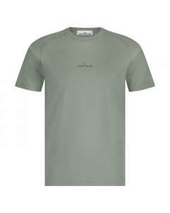Stone Island logo print T-shirt sage