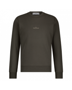 Stone Island logo print sweatshirt military green