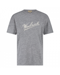Woolrich logo T-shirt mel grey