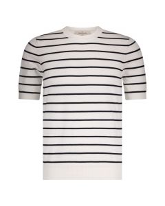 Gran Sasso T.S. luxe white bleu stripe