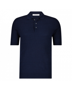 Gran Sasso polo rib mel dark bleu