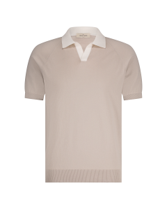 Gran Sasso polo ecru/ off white collar