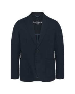Circolo heren fleece colbert navy blue