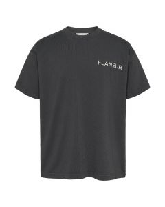 Flaneur Double logo T-shirt washed black