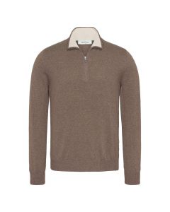 Gran Sasso mock zip light brown