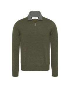 Gran Sasso mock zip military green