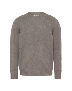 Gran Sasso knitted crew neck taupe melange